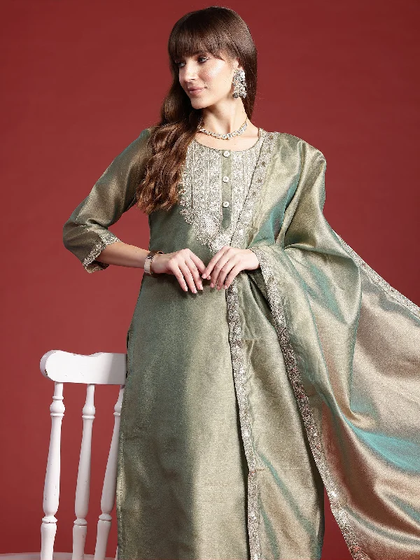 Women Green Embroidered Straight Kurta Trousers With Dupatta set Skinny Trousers Denim Stretchy Skinny Trousers Denim Stretchy Women Green Embroidered Straight Kurta Trousers With Dupatta set Skinny Trousers Denim Stretchy Skinny Trousers Denim Stretchy