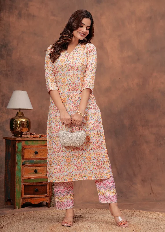 Women Multicolor Printed Straight Kurta And Trouser Trousers chic elegant Trousers chic elegant Women Multicolor Printed Straight Kurta And Trouser Trousers chic elegant Trousers chic elegant