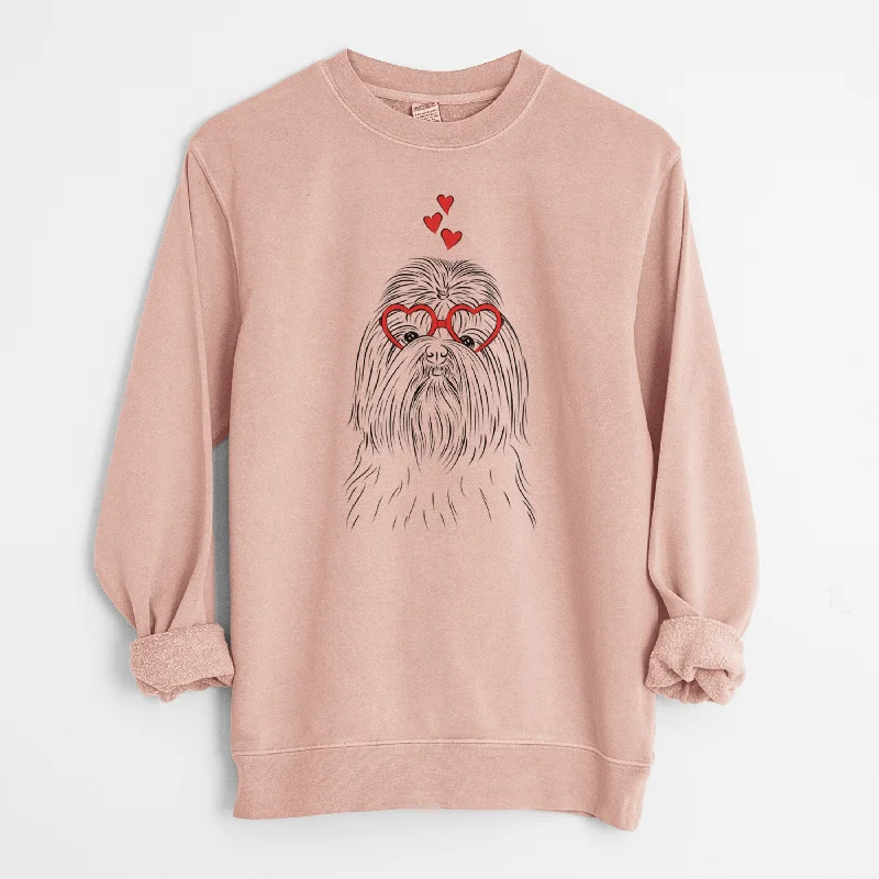 Valentine Sabine the Shih Tzu - Unisex Pigment Dyed Crew Sweatshirt Hoodie with Puffed Sleeves Voluminous Trendy Hoodie with Puffed Sleeves Voluminous Trendy Valentine Sabine the Shih Tzu - Unisex Pigment Dyed Crew Sweatshirt Hoodie with Puffed Sleeves Voluminous Trendy Hoodie with Puffed Sleeves Voluminous Trendy