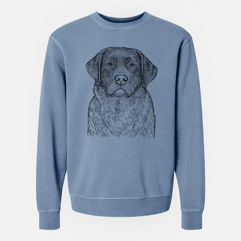 Bare River the English Labrador Retriever - Unisex Pigment Dyed Crew Sweatshirt Hoodie with Raglan Sleeves Sporty Comfortable Hoodie with Raglan Sleeves Sporty Comfortable