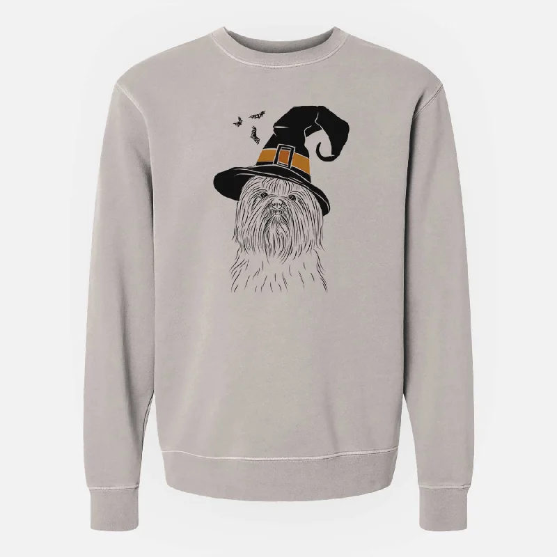 Witch Sabine the Shih Tzu - Unisex Pigment Dyed Crew Sweatshirt Hoodie with Elastic Cuffs Stretchable Comfortable Hoodie with Elastic Cuffs Stretchable Comfortable Witch Sabine the Shih Tzu - Unisex Pigment Dyed Crew Sweatshirt Hoodie with Elastic Cuffs Stretchable Comfortable Hoodie with Elastic Cuffs Stretchable Comfortable