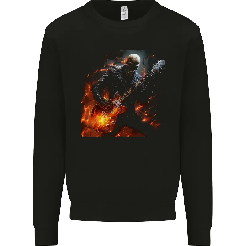 Hell Skull Rocker Rock n Roll Heavy Metal Guitar Mens Sweatshirt Jumper Hoodie with Longline Fit Extended Stylish Hoodie with Longline Fit Extended Stylish Hell Skull Rocker Rock n Roll Heavy Metal Guitar Mens Sweatshirt Jumper Hoodie with Longline Fit Extended Stylish Hoodie with Longline Fit Extended Stylish