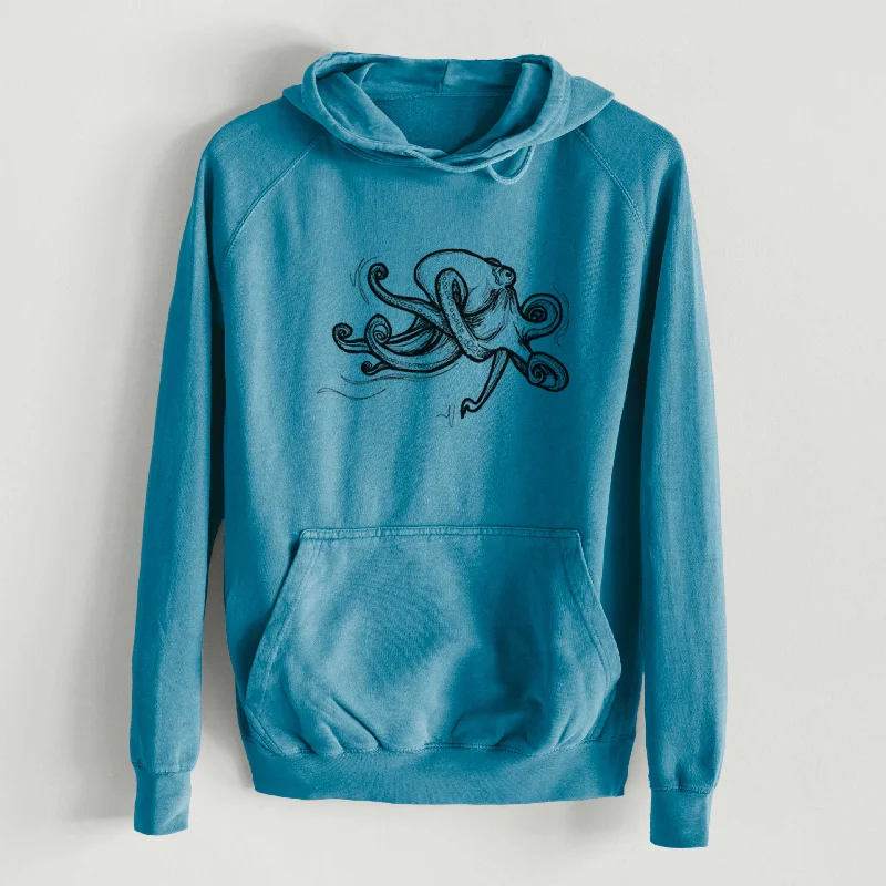 Giant Pacific Octopus - Mid-Weight Unisex Vintage 100% Cotton Hoodie Hoodie with Neon Bright Vibrant Hoodie with Neon Bright Vibrant Giant Pacific Octopus - Mid-Weight Unisex Vintage 100% Cotton Hoodie Hoodie with Neon Bright Vibrant Hoodie with Neon Bright Vibrant