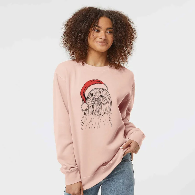 Santa Sabine the Shih Tzu - Unisex Pigment Dyed Crew Sweatshirt Hoodie with Crew Neck Simple Timeless Hoodie with Crew Neck Simple Timeless Santa Sabine the Shih Tzu - Unisex Pigment Dyed Crew Sweatshirt Hoodie with Crew Neck Simple Timeless Hoodie with Crew Neck Simple Timeless