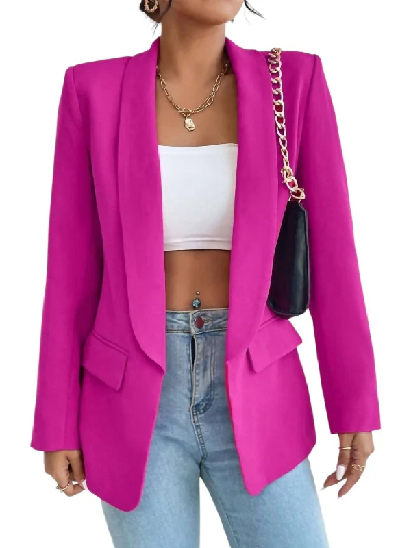 Broadway Blazer In Pink Plus Size Women's Coat