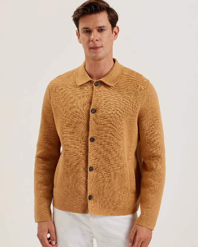 Freder Ls Solid Jacquard Jacket Brown Stand-Up Collar Roll-Neck Collar Turtle Neck Stand-Up Collar Roll-Neck Collar Turtle Neck Freder Ls Solid Jacquard Jacket Brown Stand-Up Collar Roll-Neck Collar Turtle Neck Stand-Up Collar Roll-Neck Collar Turtle Neck