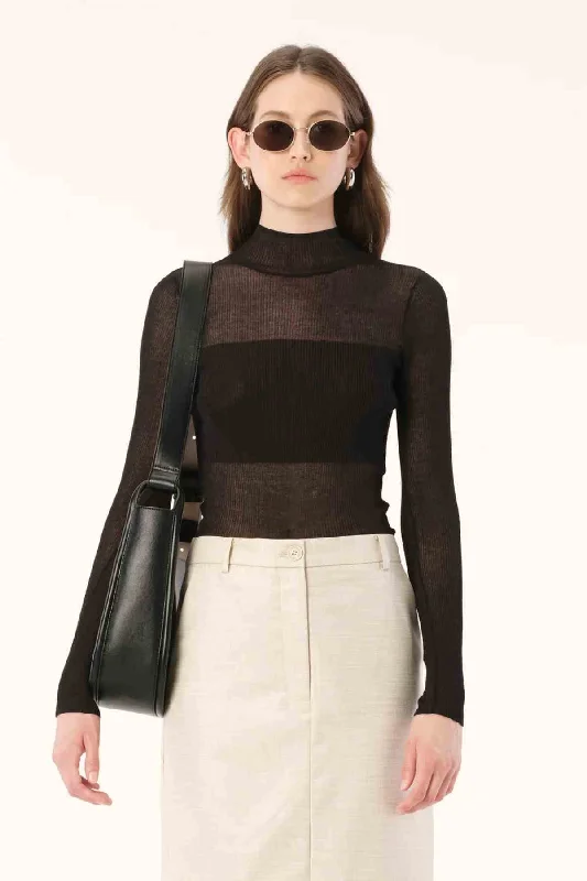 REO KNIT TOP BLACK Luxury Knit Top