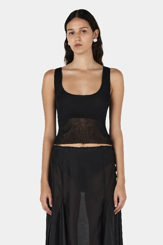 Chivonne Reversible Knit Top Black Soft Knit Shirt