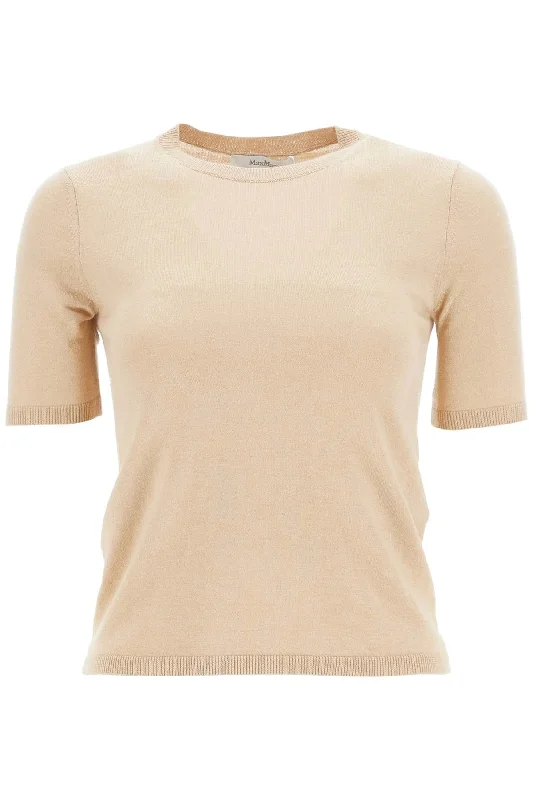 Short-sleeved Knit Top 'warren  - Pink Organic Knit Top