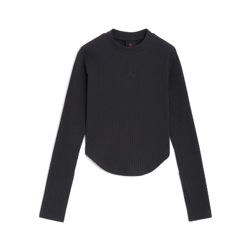 Air Jordan Women's Long-Sleeve Knit Top Turquoise Knit Top