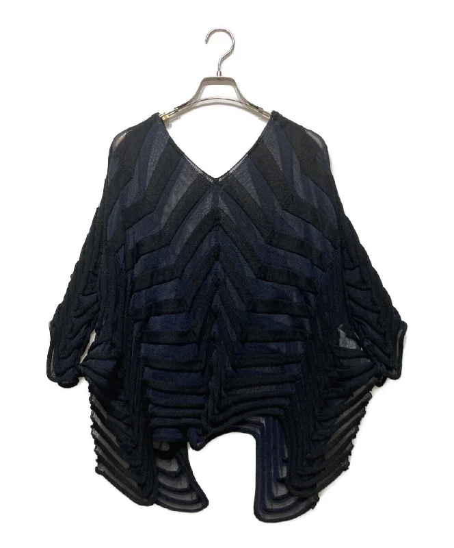 [Pre-owned] ISSEY MIYAKE JELLY KNIT Top IM21KN800 Floral Knit Shirt