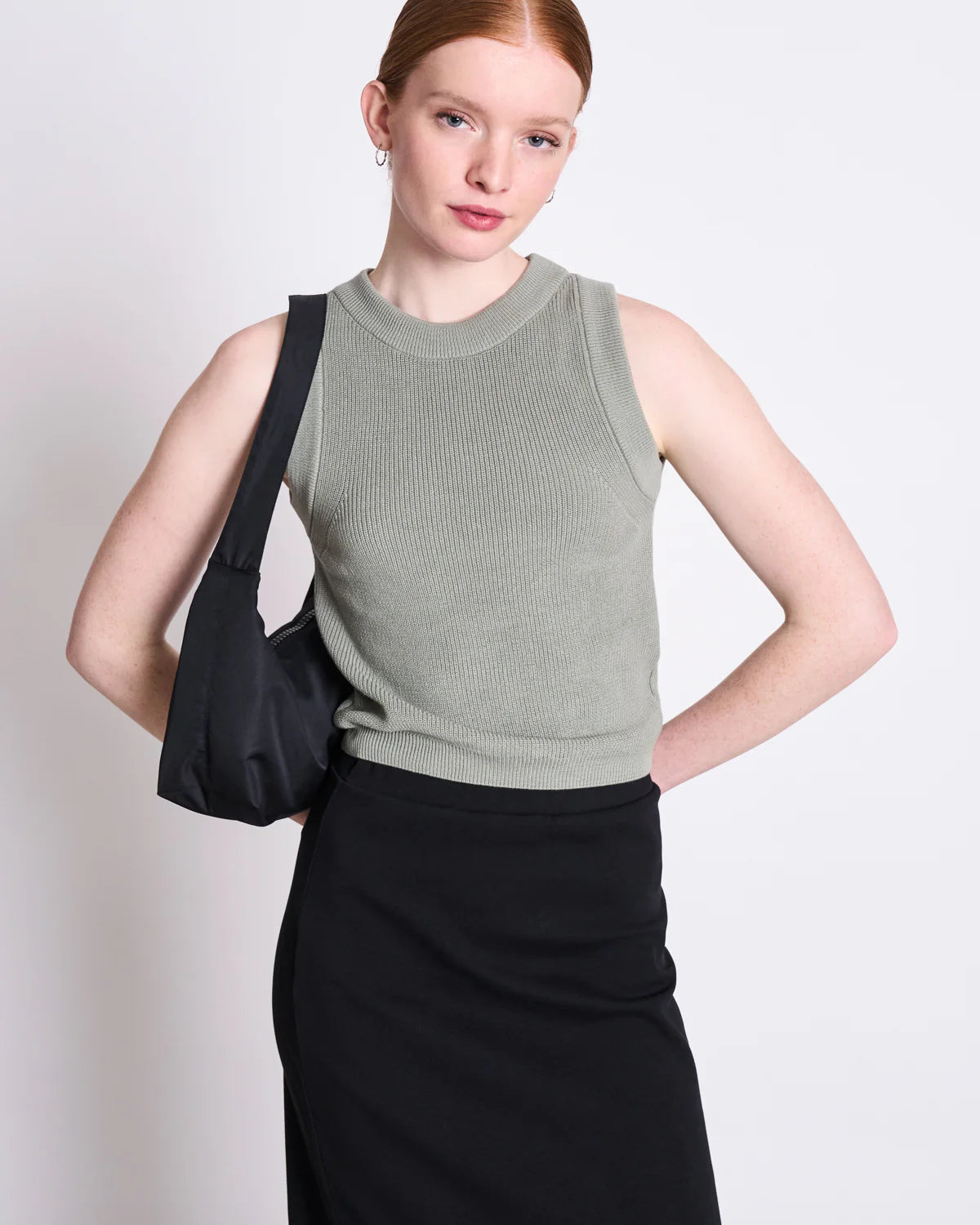 JAN 'N JUNE Garda knit top muted sea spray women Branded Knit Top