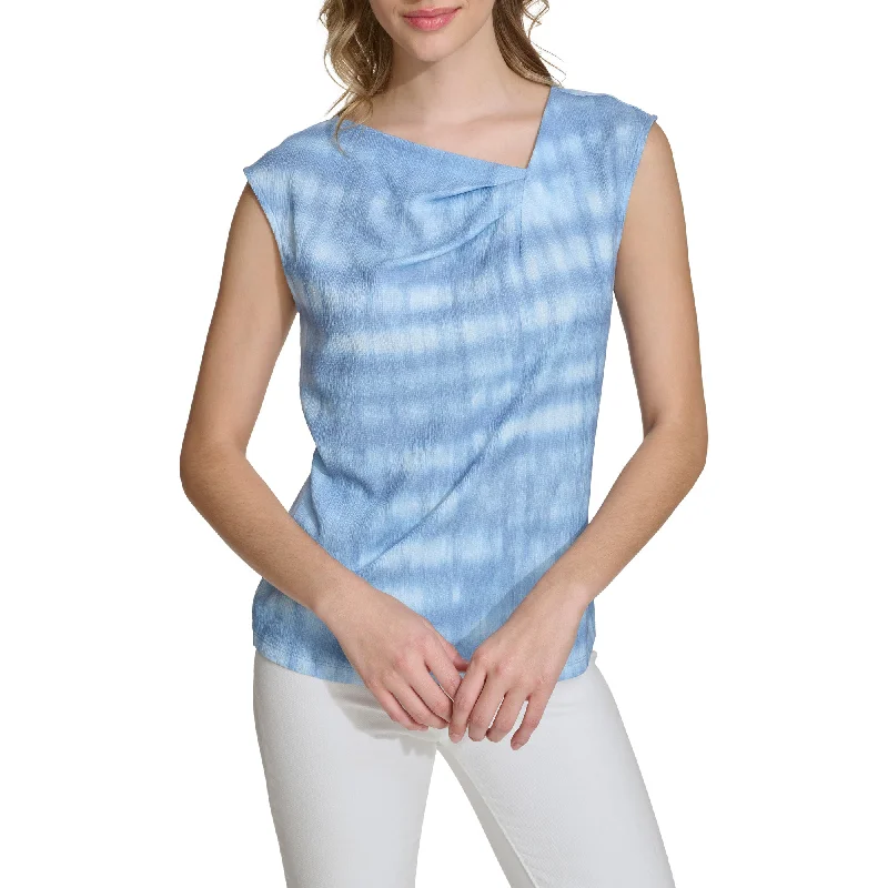 Calvin Klein Womens Rebecca Texture Knit Top Sophisticated Knit Shirt