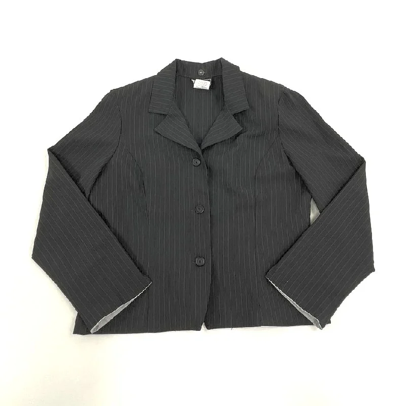 Junior's Women's Suits Us Dark Grey Pinstripe Short Blazer - Size 13/14 Women's Short Blazer