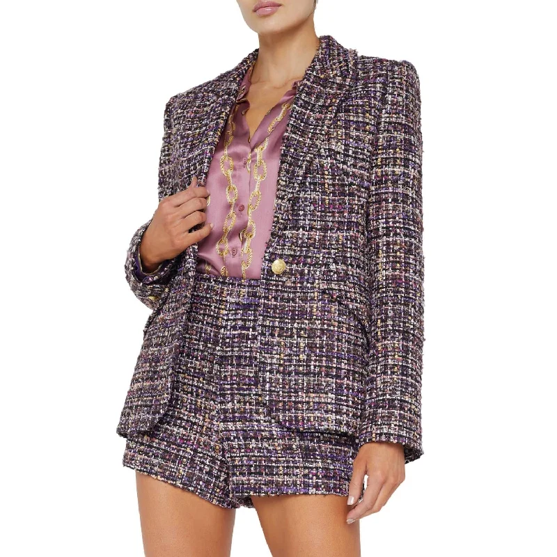 Chamberlain Blazer In Purple Multi Tweed Summer Women's Jacket