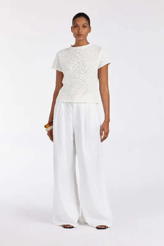 LEO OFF WHITE KNIT TOP Off Shoulder Knit Top