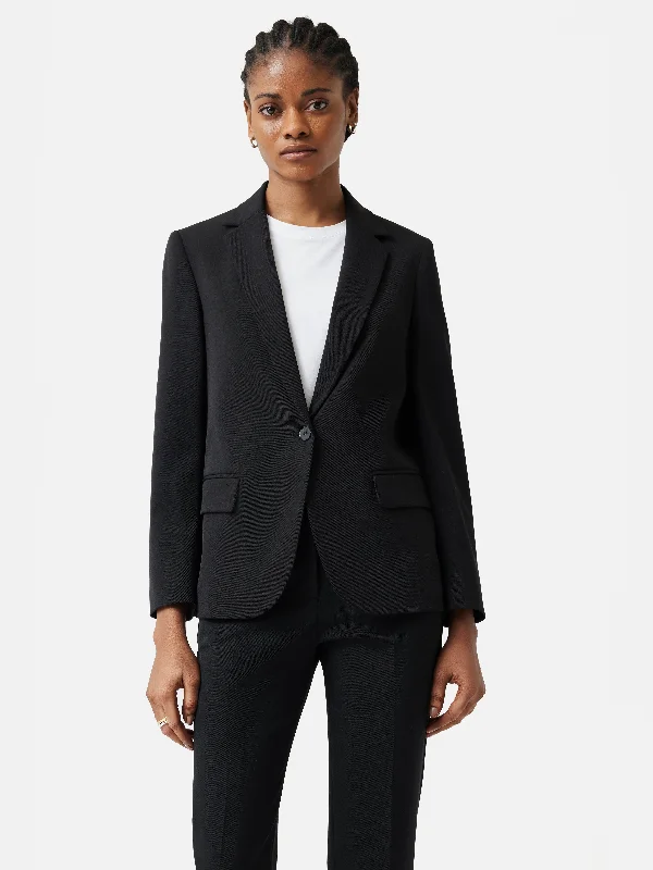 Paris Brook Shortline Jacket | Black Wool Jacket Cashmere Jacket Tweed Jacket Wool Jacket Cashmere Jacket Tweed Jacket