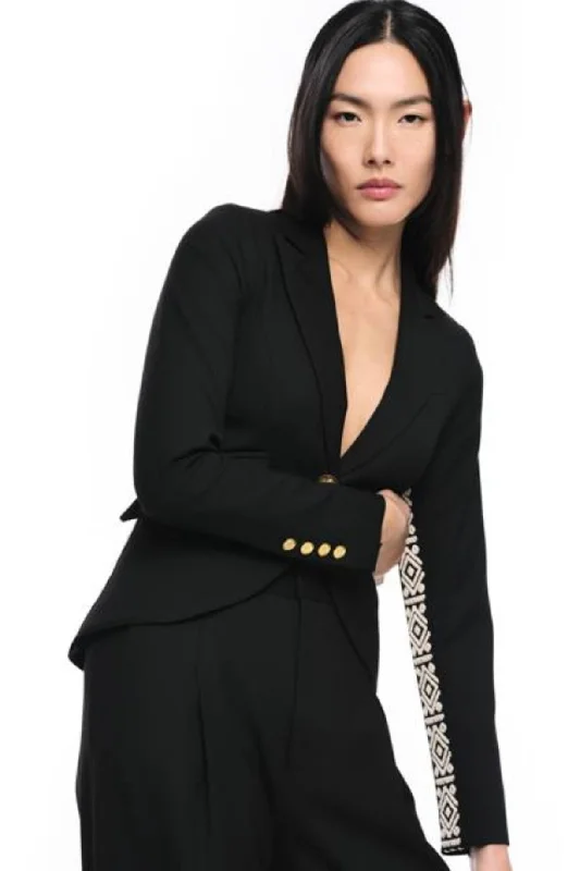 Smythe - One Button Tux Stripe Blazer - PF24026 Slimming Women's Blazer