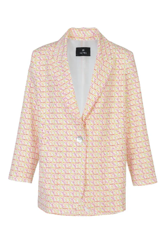 Printed Oversized Blazer Women's Luxurious Jacket