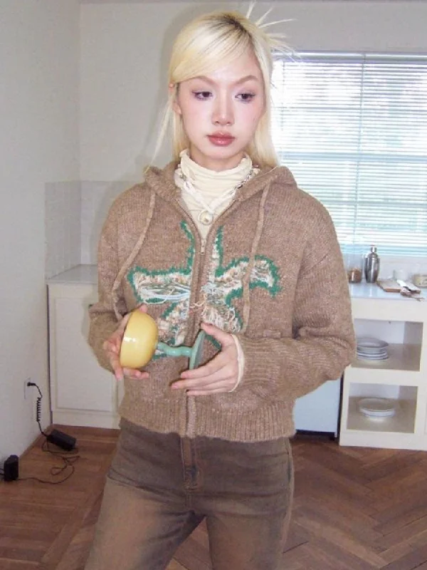 Hooded warm knitted cardigan【s0000003499】 Zippered Front Buttoned Front Snap Front Zippered Front Buttoned Front Snap Front Hooded warm knitted cardigan【s0000003499】 Zippered Front Buttoned Front Snap Front Zippered Front Buttoned Front Snap Front