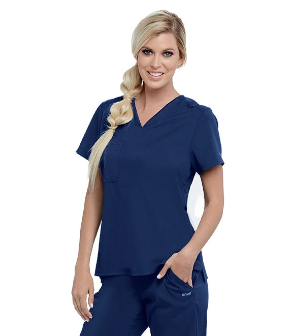 New! Greys Anatomy 1 Pocket Jersey Knit Top Seasonal Knit Shirt