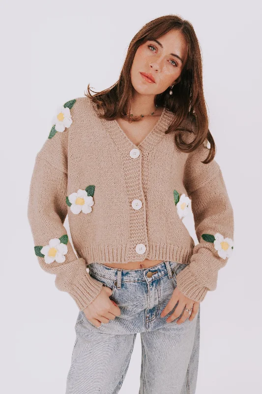 How Sweet It Is Cardigan Patchwork Embroidered Appliqued Patchwork Embroidered Appliqued