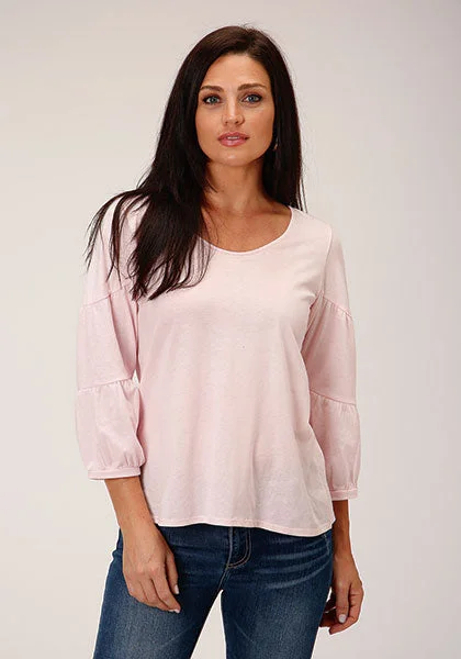 Stetson Rayon Jersey Knit Top Solid Color Knit Top