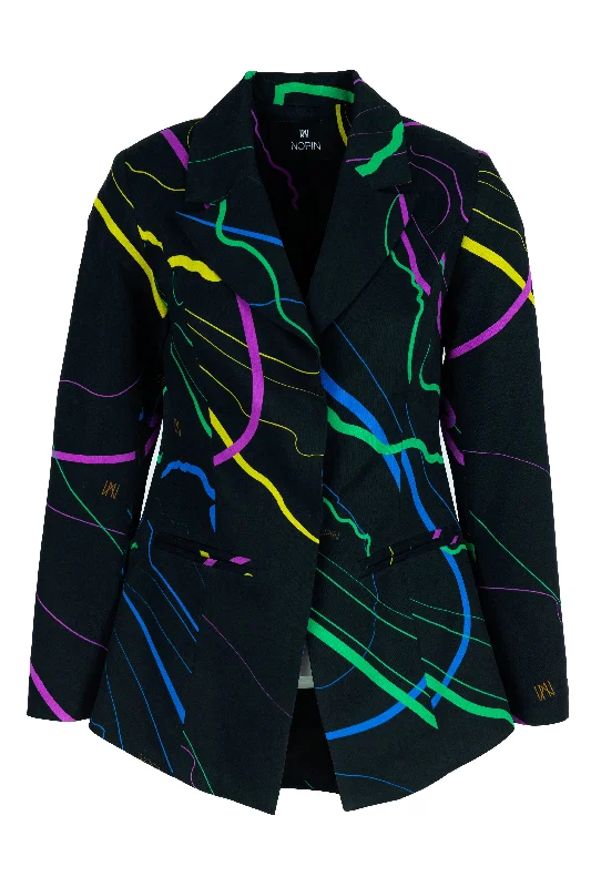 Printed NOPIN Blazer Women's Classic Blazer