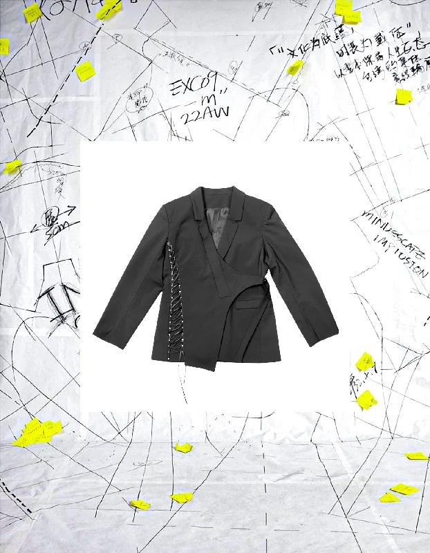 Deconstructed Corset-Like Blazer Women's Classic Blazer