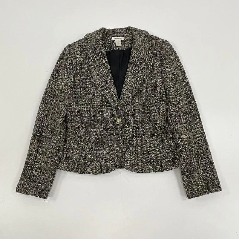 Women's Harold's Multicolored Woven Suit Jacket Blazer - Size 8 Plus Size Women's Coat