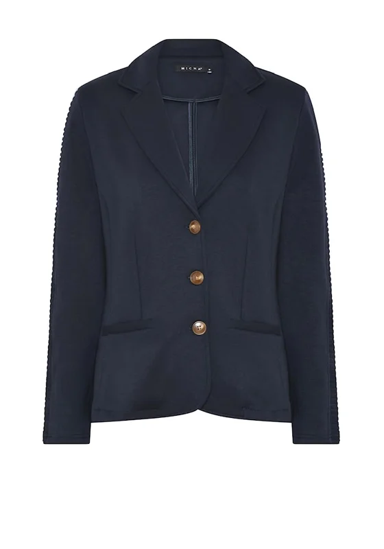 Micha Sporty Spring Blazer, Navy Women's Custom Jacket