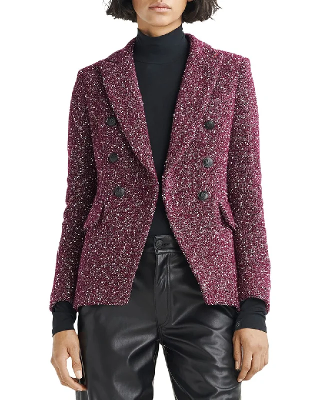 rag & bone Preston Tweed Wool-Blend Blazer Slimming Women's Blazer