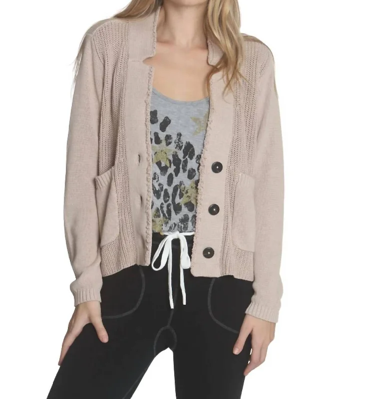 Natalie Blazer In Sand Women's Long Blazer