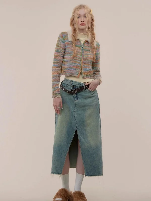 Colorful striped long sleeve knit cardigan【s0000003756】 Velvet Chenille Corduroy Velvet Chenille Corduroy Colorful striped long sleeve knit cardigan【s0000003756】 Velvet Chenille Corduroy Velvet Chenille Corduroy