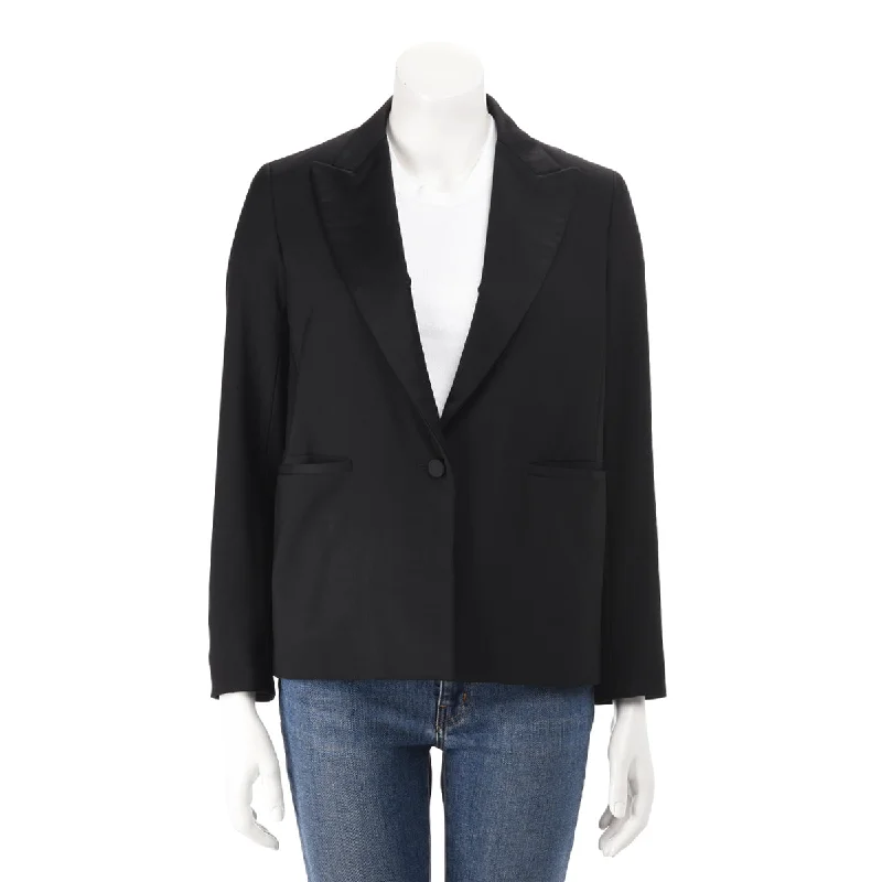 The Row Black Wool Blazer Jacket US 2 Women's Vintage Suit