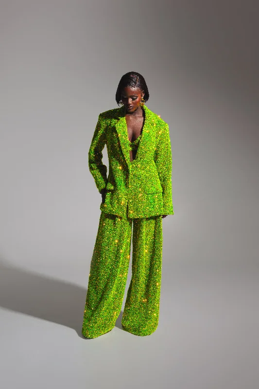 LIZA Sequin Blazer in OLIVINE High-End Women's Suit