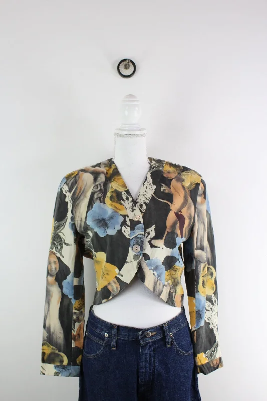 Vintage Betu Crop Blazer (M) Women's Fashion Blazer