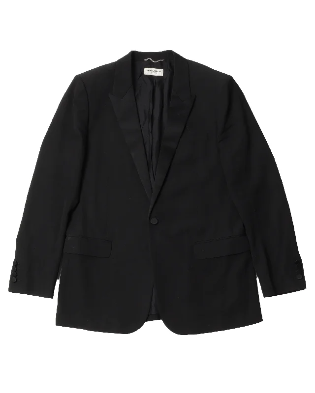 Padded Shoulder Blazer Women's Luxurious Jacket