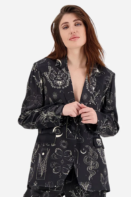 ME369 Molly Printed Blazer in Black Magic Women's Wedding Blazer