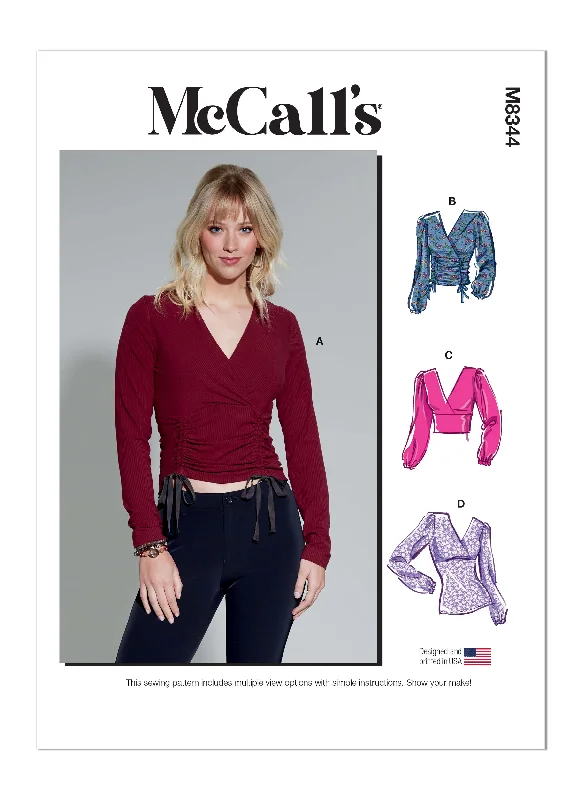 McCall's Pattern M8344 Misses' Knit Top Cream Knit Top
