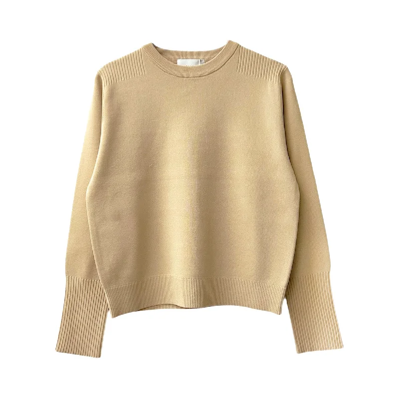 [CLANE]BASIC COMPACT KNIT TOPS/BEIGE(18106-2042) Limited Edition Knit Top