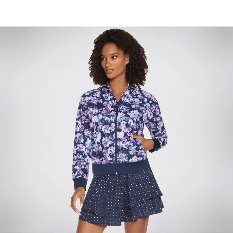 Skechers Misty Floral Reversible Jacket Front Pockets Side Pockets Patch Pockets Front Pockets Side Pockets Patch Pockets