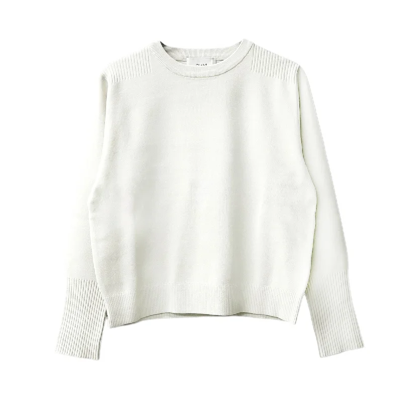 [CLANE]BASIC COMPACT KNIT TOPS/IVORY(18106-2042) Seasonal Knit Shirt