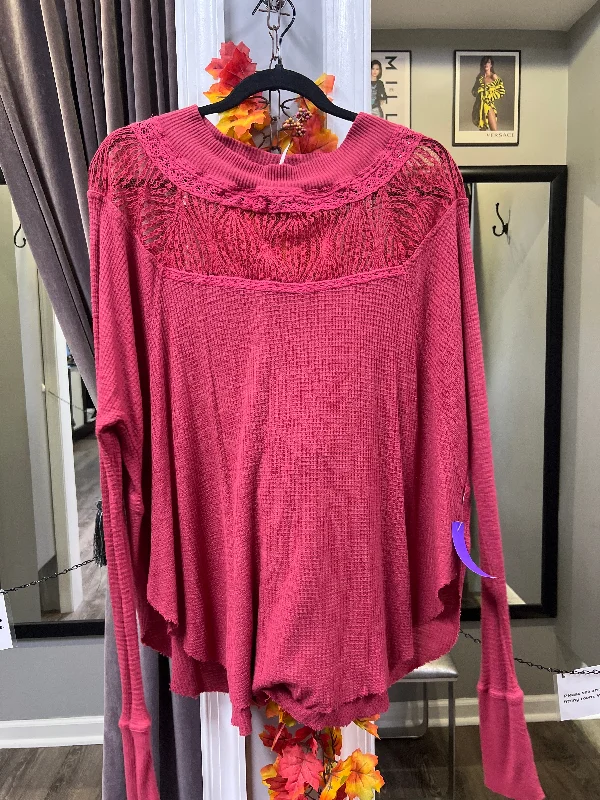 Free People Waffle Knit Top (Size Small) Recycled Knit Tee
