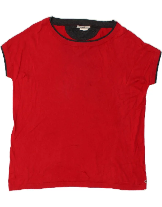 PENNY BLACK Womens Knit Top UK 20 2XL Red Party Knit Blouse