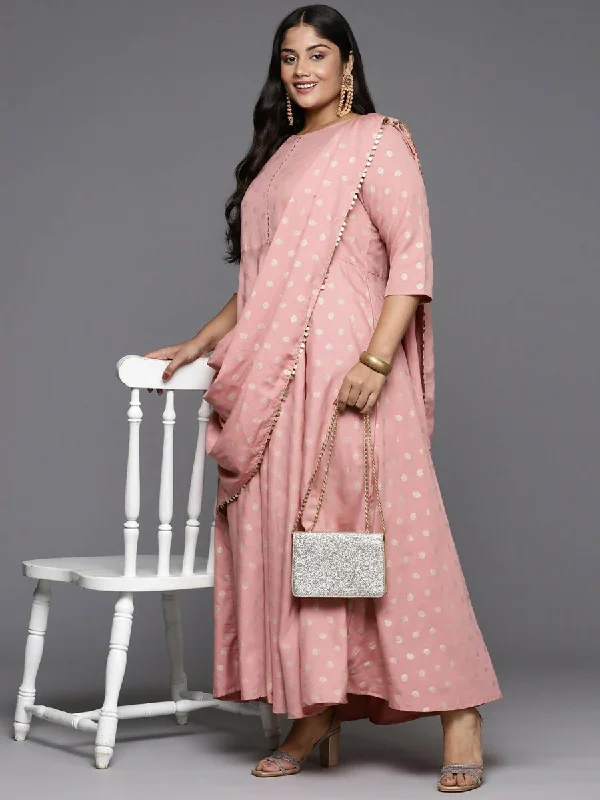 Ahalyaa Women's Traditional wear Ethnic Dress - Pink