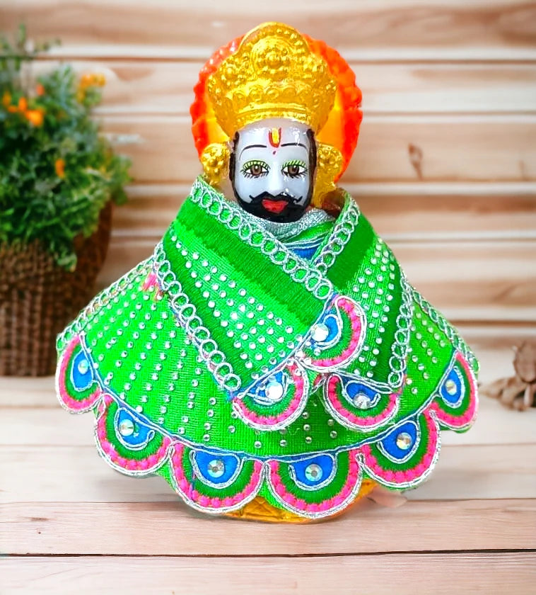 Khatu Shyam Ji Dress | Shyam Baba Poshak | Khatu Shyam Ji Vastra (A1 - Green)