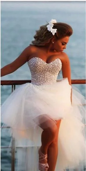 Glamorous Sweetheart Sleeveless Tulle Prom Homecoming Evening Dress With Beadings-318713