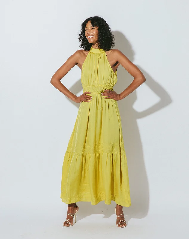 Margot Ankle Dress | Chartreuse