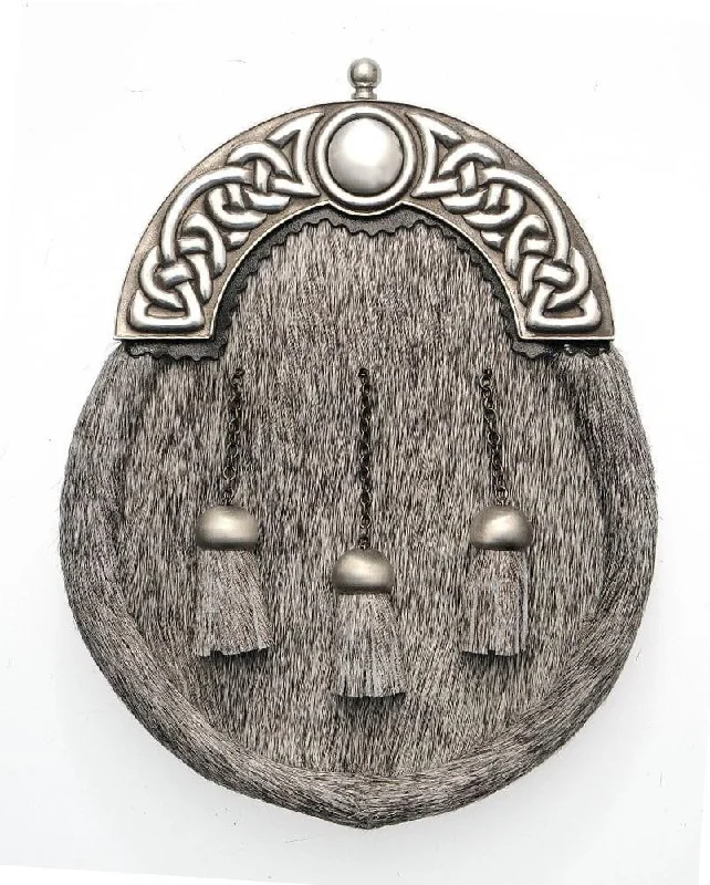Full Dress Natural Calfskin Antique Circle Knotwork Sporran